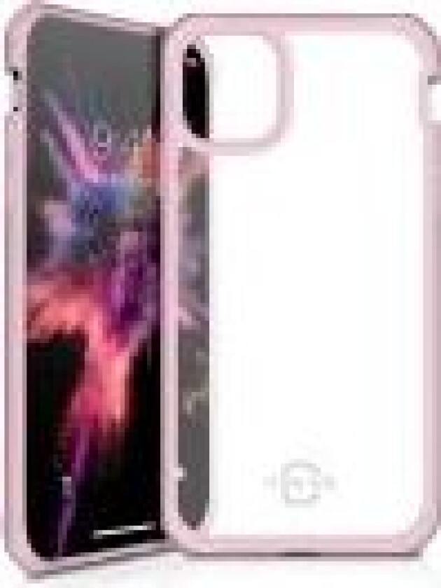 ITSKINS HYBRID SOLID cover til iPhone 11 Pro / XS / X®. Lyserød og gennemsigtig