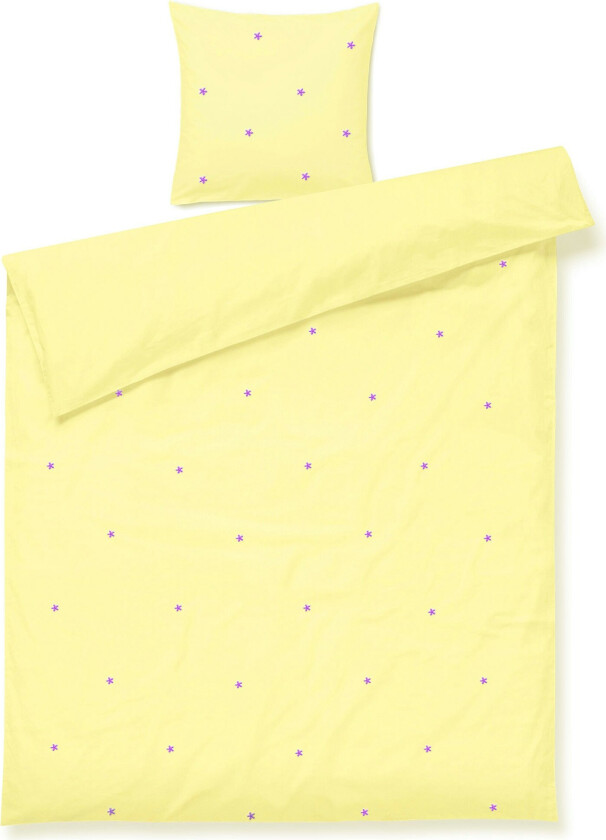 Dynetrekksett 150x210 Cm + 50x60 Cm - Dynetrekk Organisk Bomull Gul - 637173