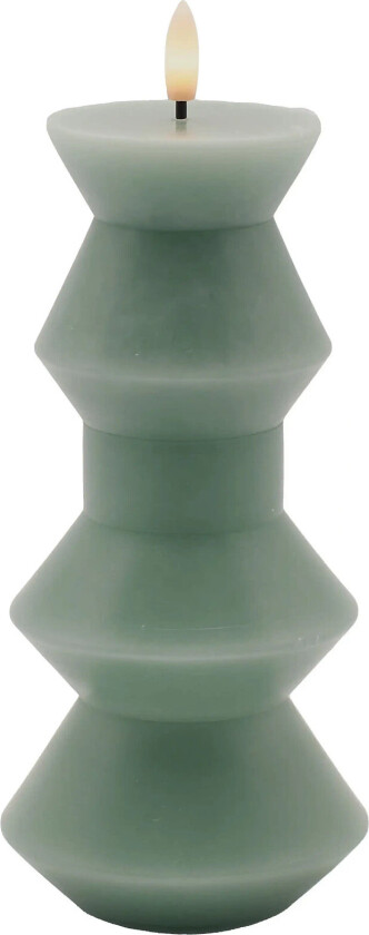 Nordisk Skulptur, Sille Geometri Ø9X20,5 Cm, Sandy Green - Green - ONE SIZE