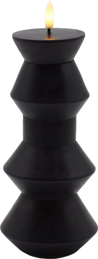 Nordisk Skulptur, Sille Geometri Ø9X20,5 Cm, Sort - Black - ONE SIZE