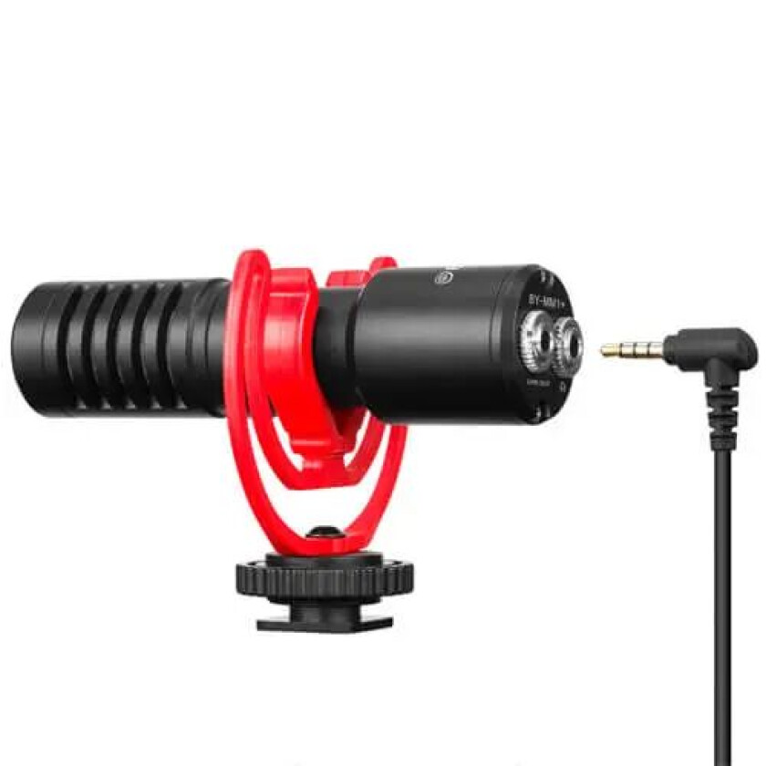 Boya By-mm1+ Shotgun Condenser Microphone Rød, Svart