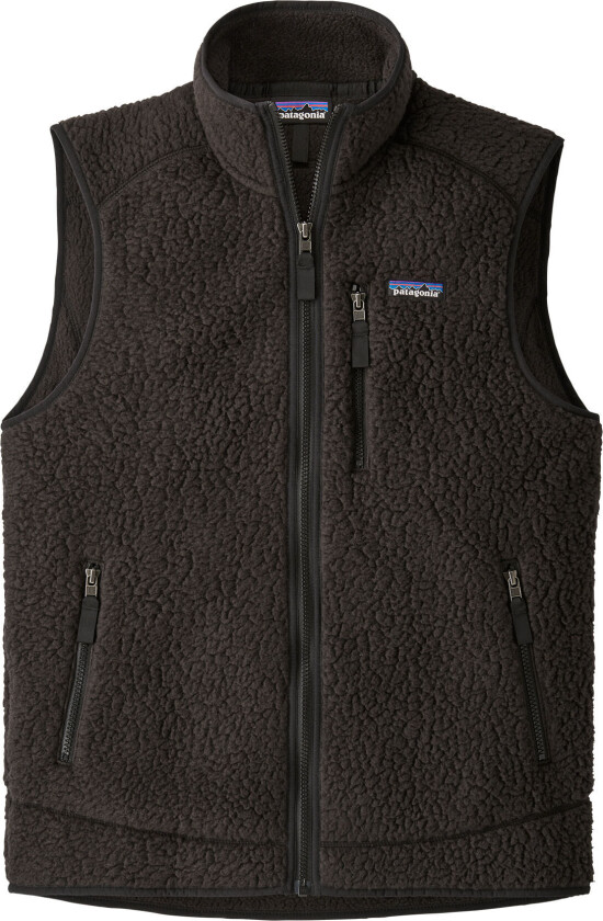 Men's Retro Pile Vest Black XXL, Black