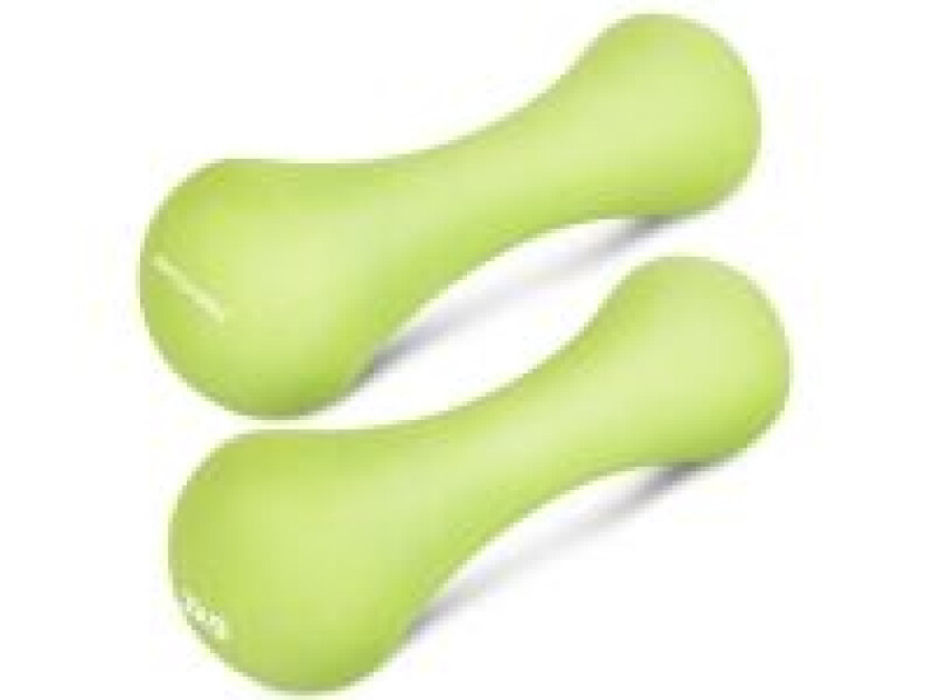 BONE, Fast vekt Dumbbell, Grønn, Neopren, Neopren, 2 kg, 2 stykker