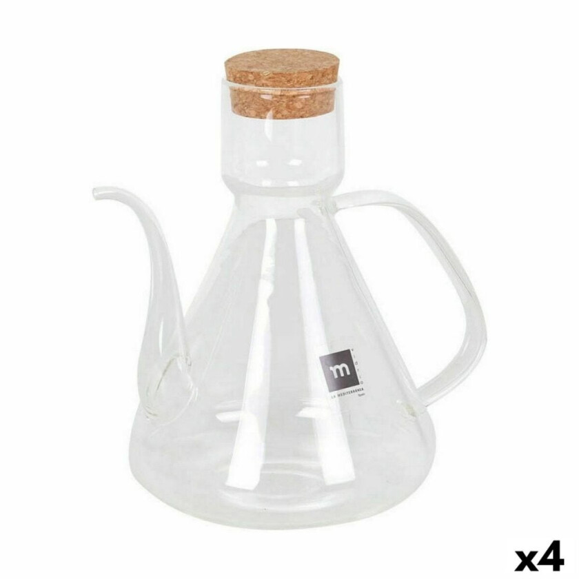 Oljeflaske La Mediterránea Bell 1 L Silikon Borosilikatglass (4 mengder)