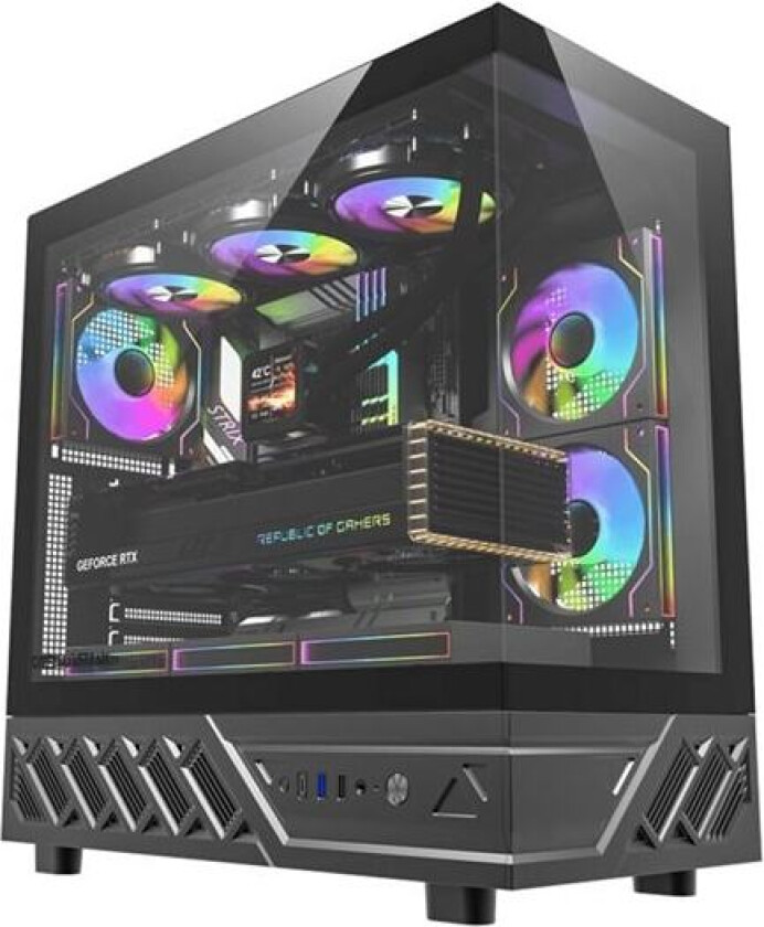 DarkFlash DS950 PC-kabinett (svart) + 6 vifter
