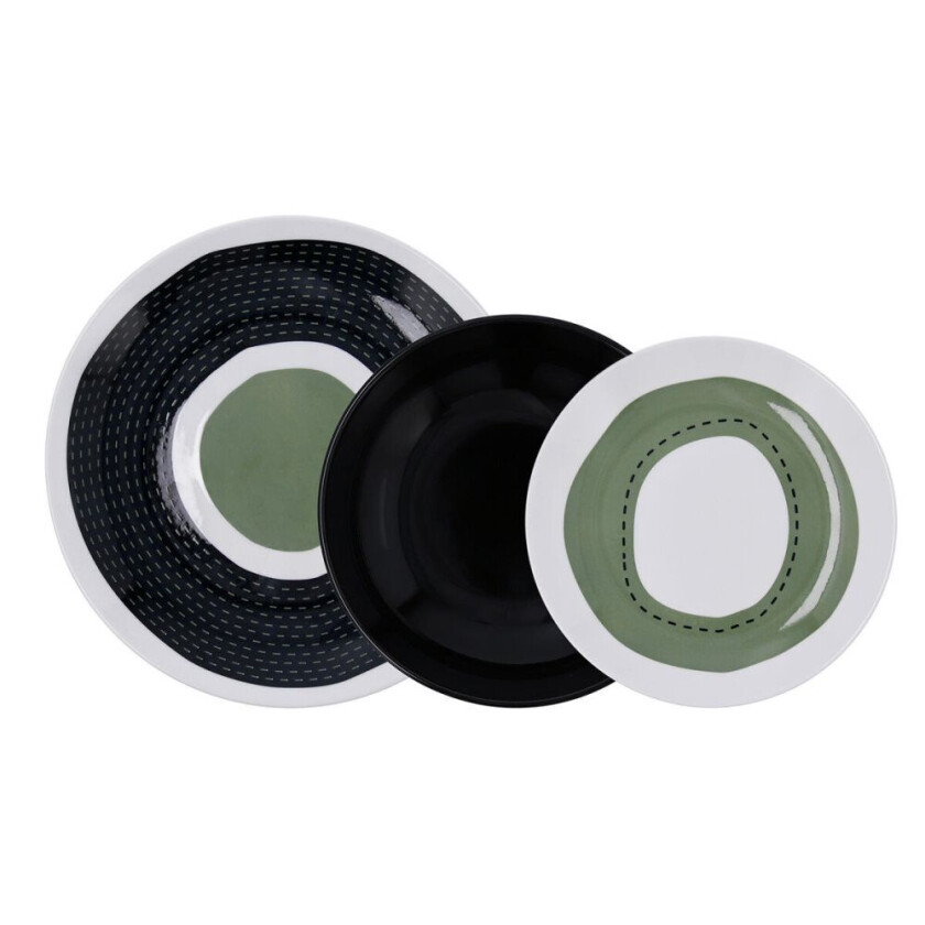 Servise Quid Olsen Hvit Keramikk 18 stk