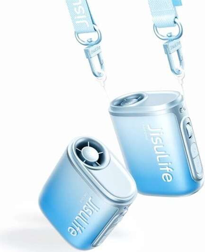 Neck Fan 5 4500mAh minivifte med nøkkelbånd - blå