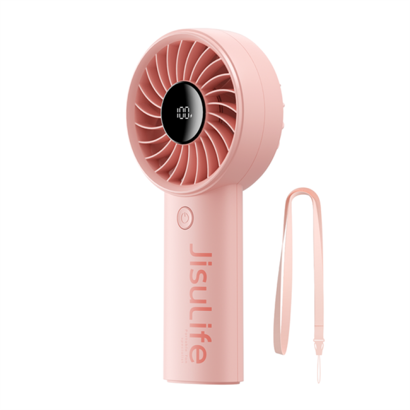 håndholdt vifte Life4 3600mAh bærbar USB-vifte - rosa