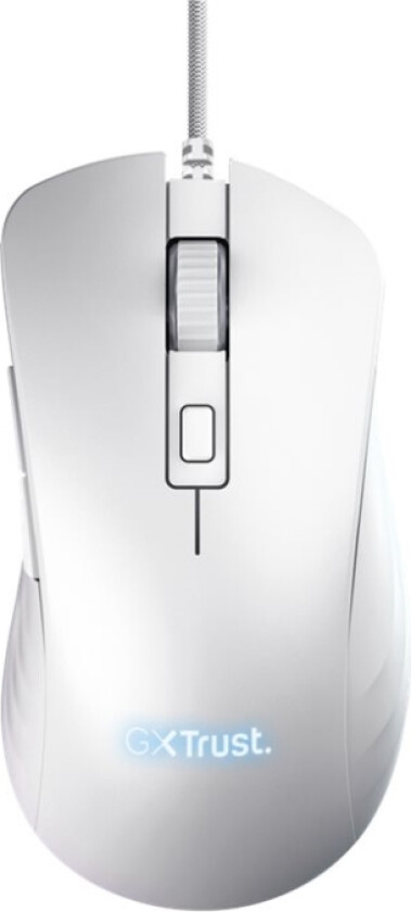 Trust GXT 924W YBAR+ - Mus - høyrehendt - optisk - 6 knapper - kablet - USB - hvit