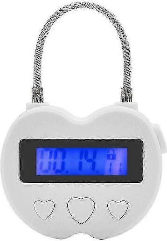 Smart Tidslås LCD-skjerm Tidslås Multifunksjonell Elektronisk Timer, vanntett USB Oppladbar Midlertidig Timer Hengelås