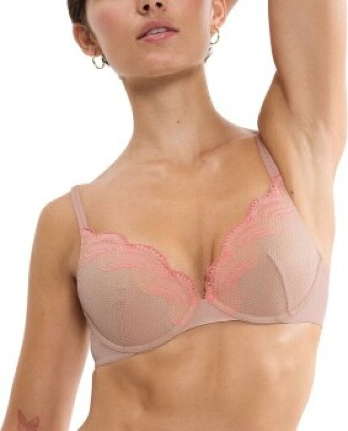 BH Comfort Glam Wired Push-Up Bra Sand/rosa C 90 Dame