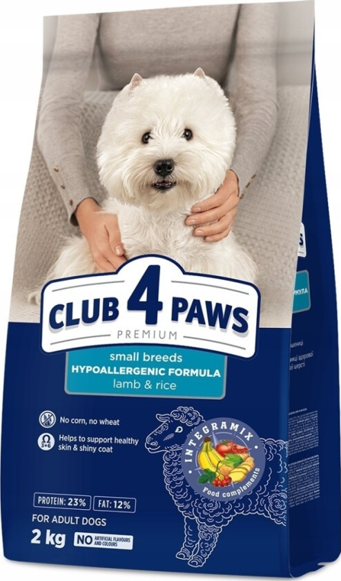Syntese CLUB4Ł HUND 2kg LAMMERIS SMÅ RASER