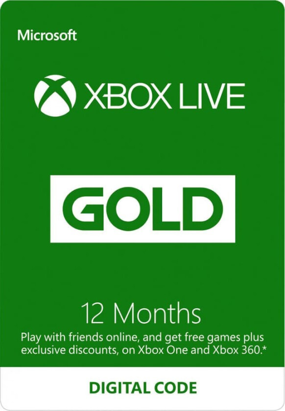 Xbox LIVE Prepaid 12 Month Gold Membership (download)