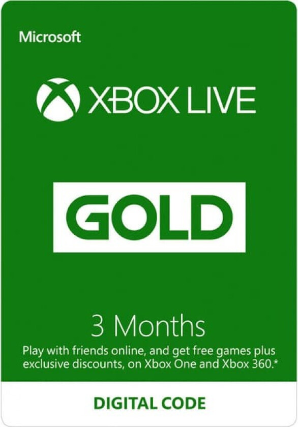 Xbox LIVE Prepaid 3 Month Gold Membership (download)