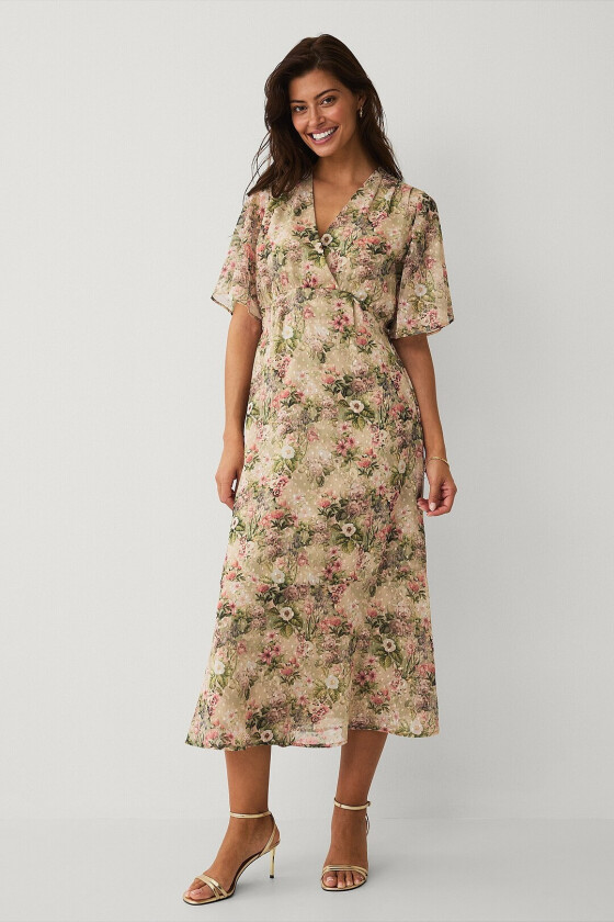 Fôret chiffonkjole - Grønn