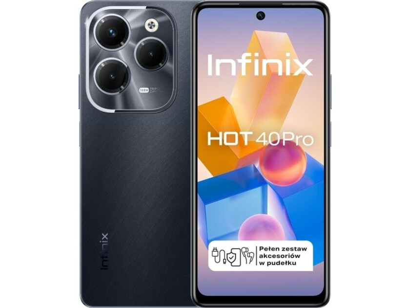Smartfon Infinix Hot 40 Pro 8/256GB Czarny (INFINIXHOT40PROBLACK)