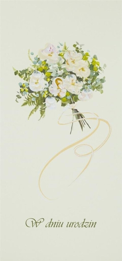 Bursdagskort DL U16 - Lys bukett