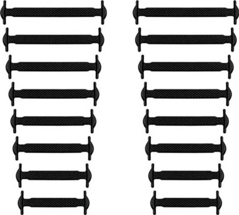 SKOLIER uten behov for binding Silikon skolisser 8 par sort DA10A
