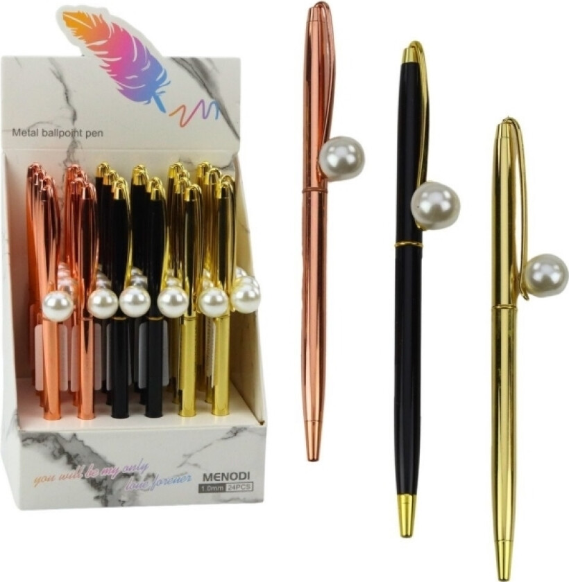 Metall Automatisk kulepenn Perleblått blekk 1,0 mm