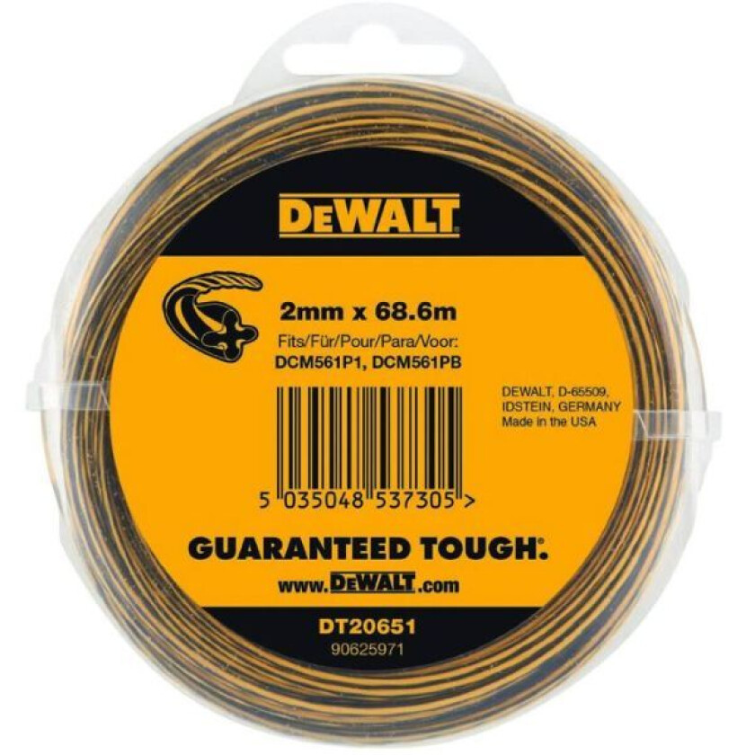 Dewalt DT20651 Trimmertråd 2mm x 68,6m