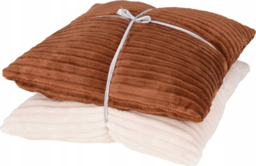 Dekorative stueputer laget av chenillestoff, 2 stk, 45 x 45 cm