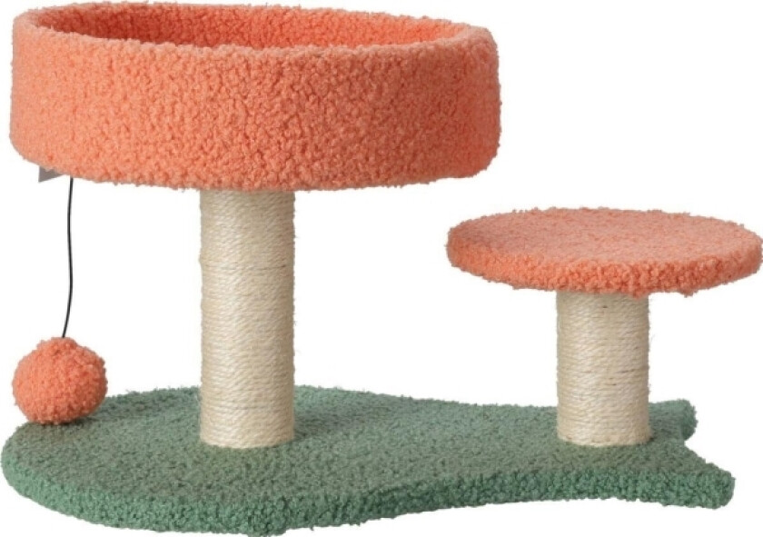Koopman Cat skrapestolpe, tre, ball på en snor, 38x26x24cm