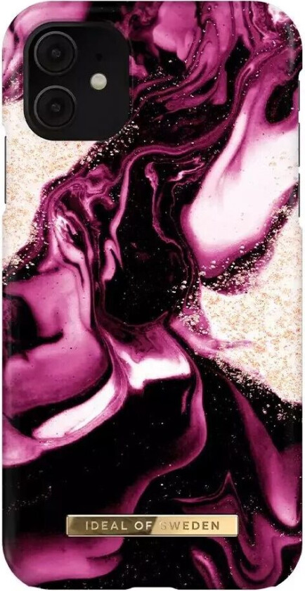 iDeal of Sweden iPhone 11/XR Fashion Case Golden Ruby Marble
