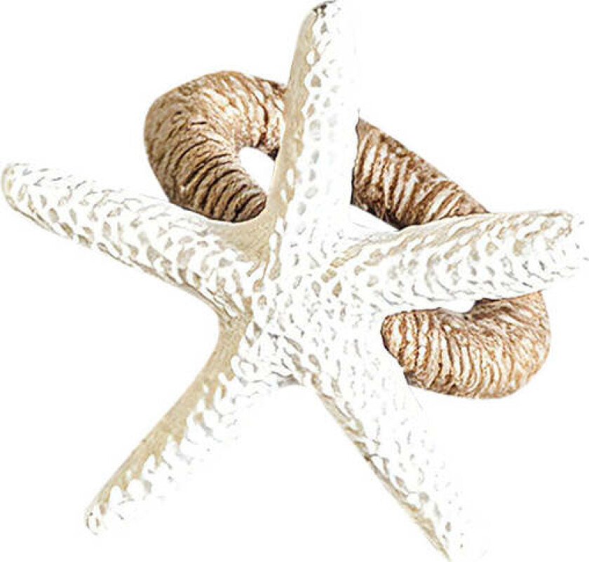 Summer Collection Serviettringer Sjøstjerne 4-pk Hvit