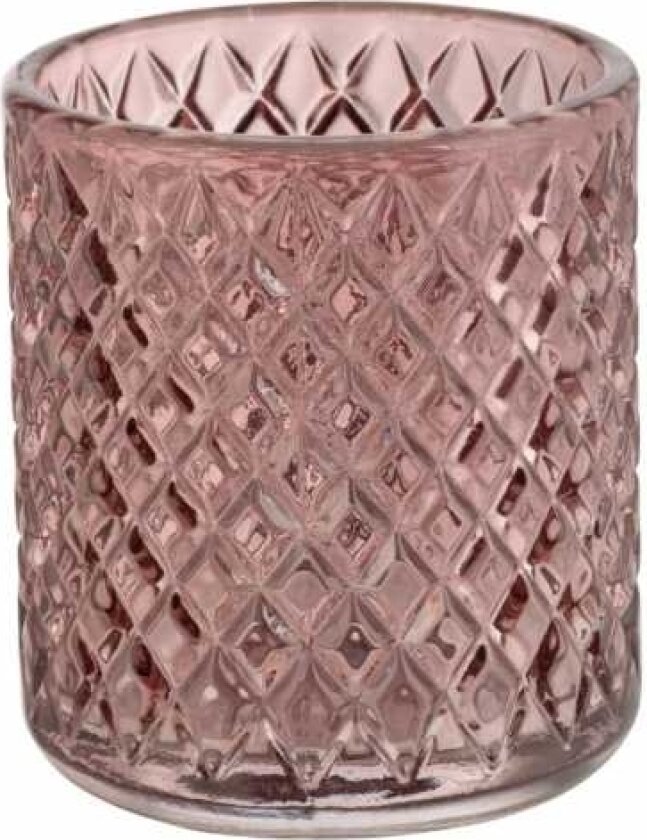 WENKO Atessa, Frittstående tannbørsteholder, Glass, Rosa, 75 mm, 75 mm, 100 mm
