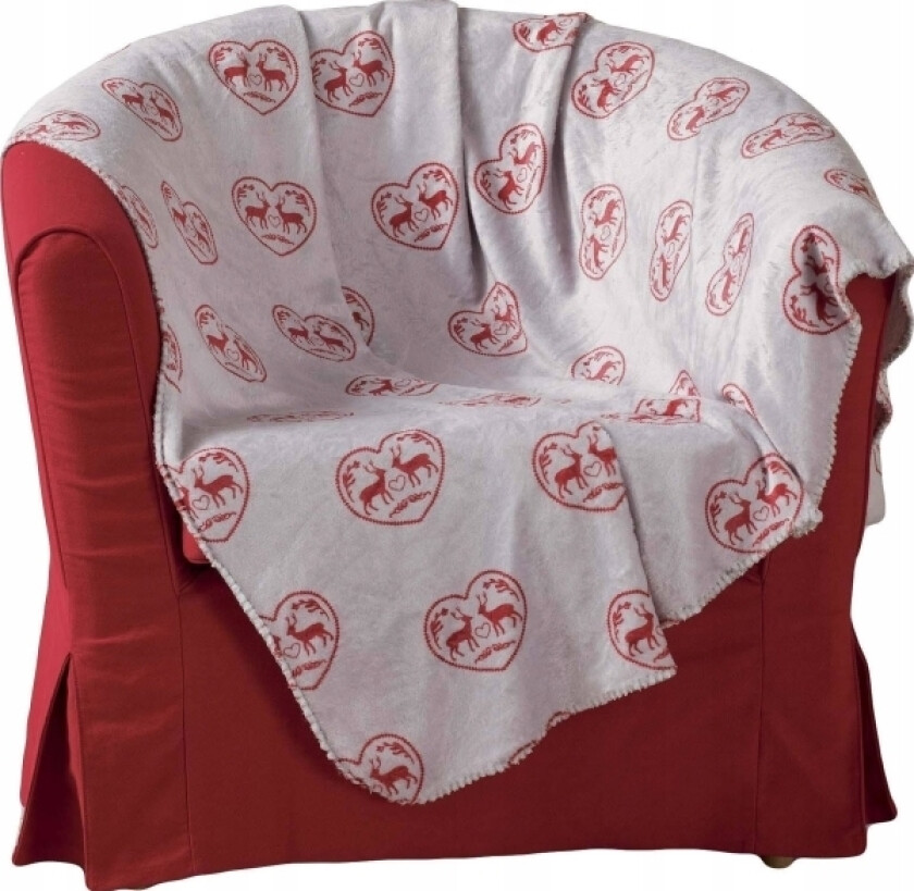 Douceur d`Interieur FLANNEL sengeteppe, 125 x 150 cm, julemotiv