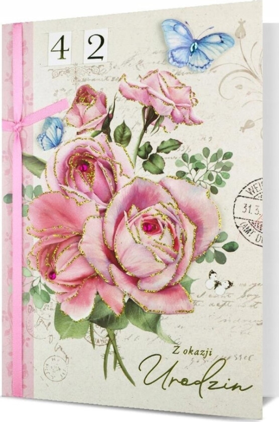 B6 Bursdagskort (utskiftbare sifre)