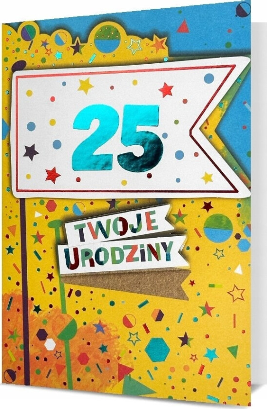 B6 Bursdagskort (utskiftbare sifre)