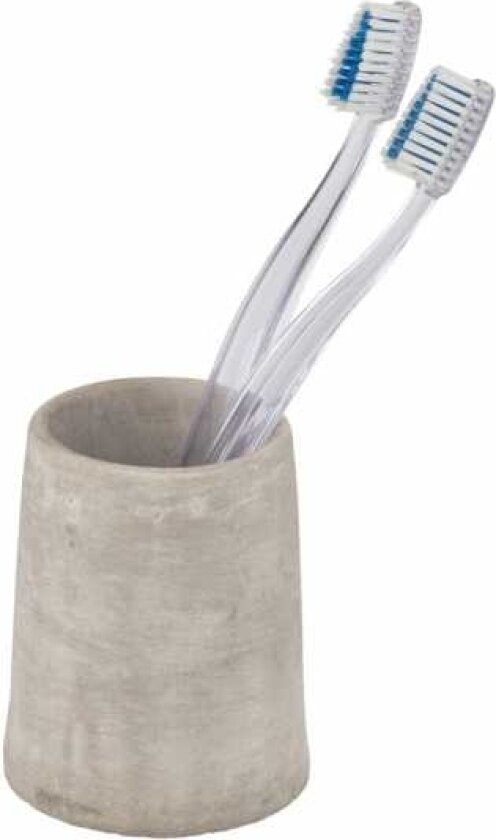 Bilde av WENKO Villena, Frittstående tannbørsteholder, Sement, Grå, 74 mm, 74 mm, 95 mm