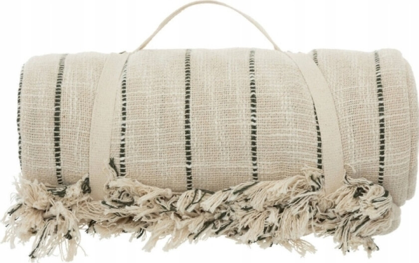 Cotton sengeteppe LUISA, med frynser, 240 x 260 cm