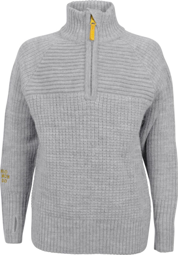 Narvik Wool Sweater, ullgenser barn GREY MELANGE