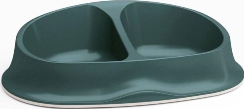 Zolux STEFANPLAST Hunde- eller katteskål Elegant plast dobbelgrønn 2x250 ml