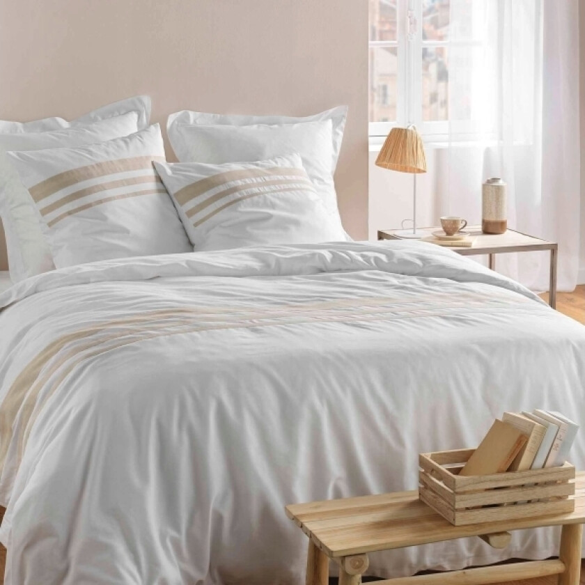 Douceur d`Interieur Sengesett med dekorative striper MARGAUX, 240 x 220 cm