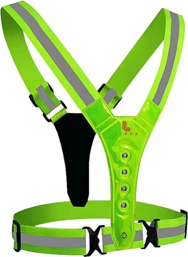 Bilde av Refleksvest med 3 LED-Lys - Gul