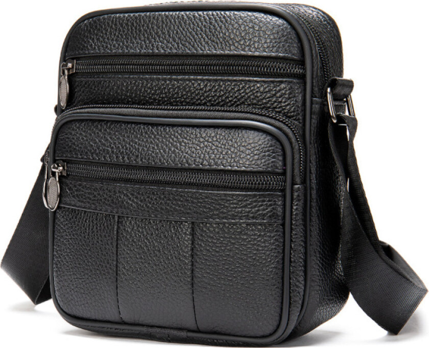 Crossbody-veske i ekte skinn Black