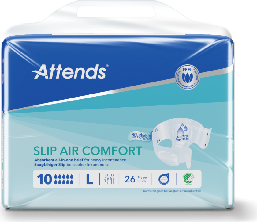 Slip Air Comfort 10, Large, 26 stk.