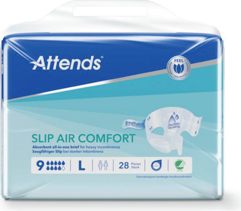 Slip Air Comfort 9, Large, 28 stk.