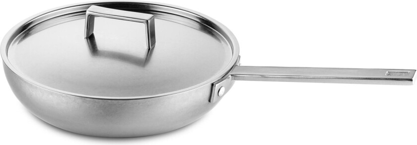Attiva stekepanne med lokk 22 cm, rustfritt stål