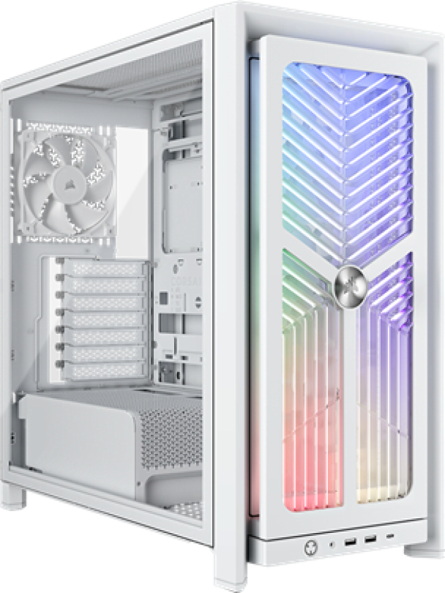 Frame 4000X RS White - Kabinett - Miditower - Hvit