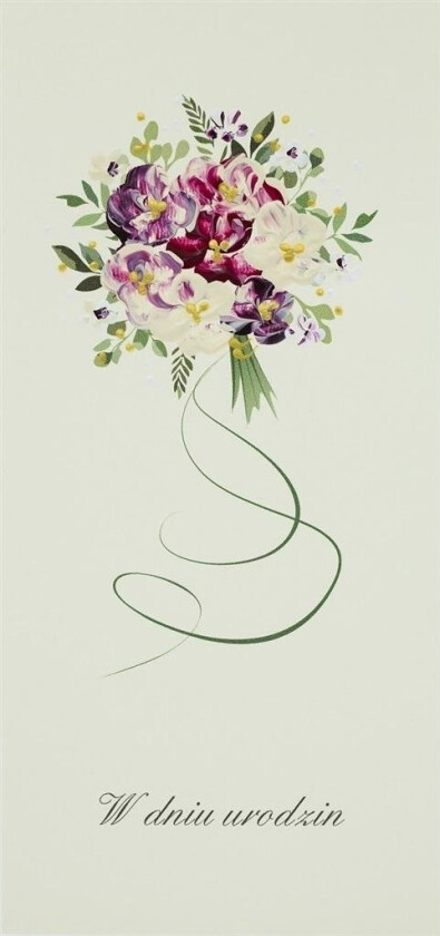 Bursdagskort DL U15 - Burgunder bukett