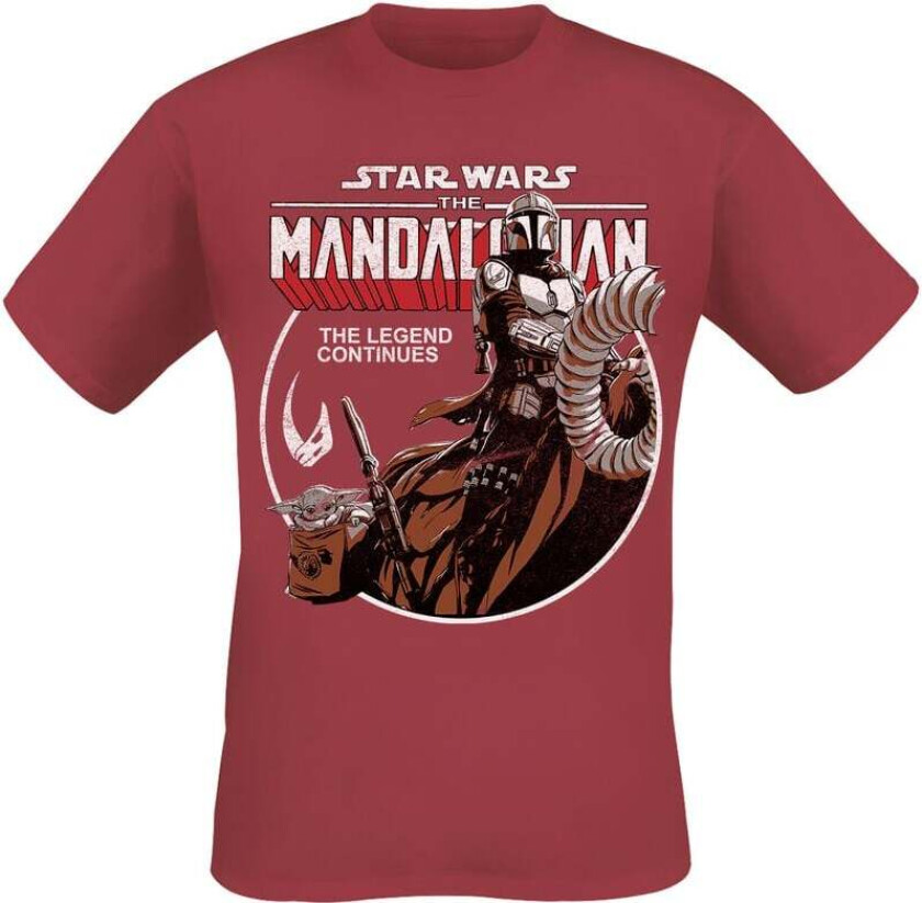 Disney T-skjorte - The Mandalorian - Circle - M til XXL - Herrer - rød