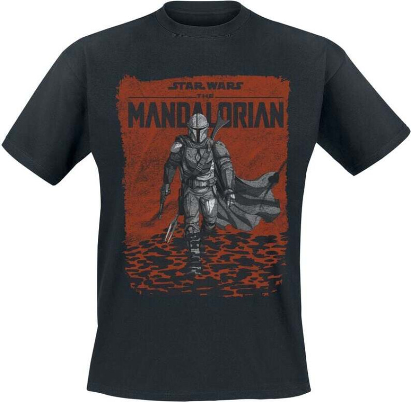 Disney T-skjorte - The Mandalorian - Mando Walk - M til XXL - Herrer - svart