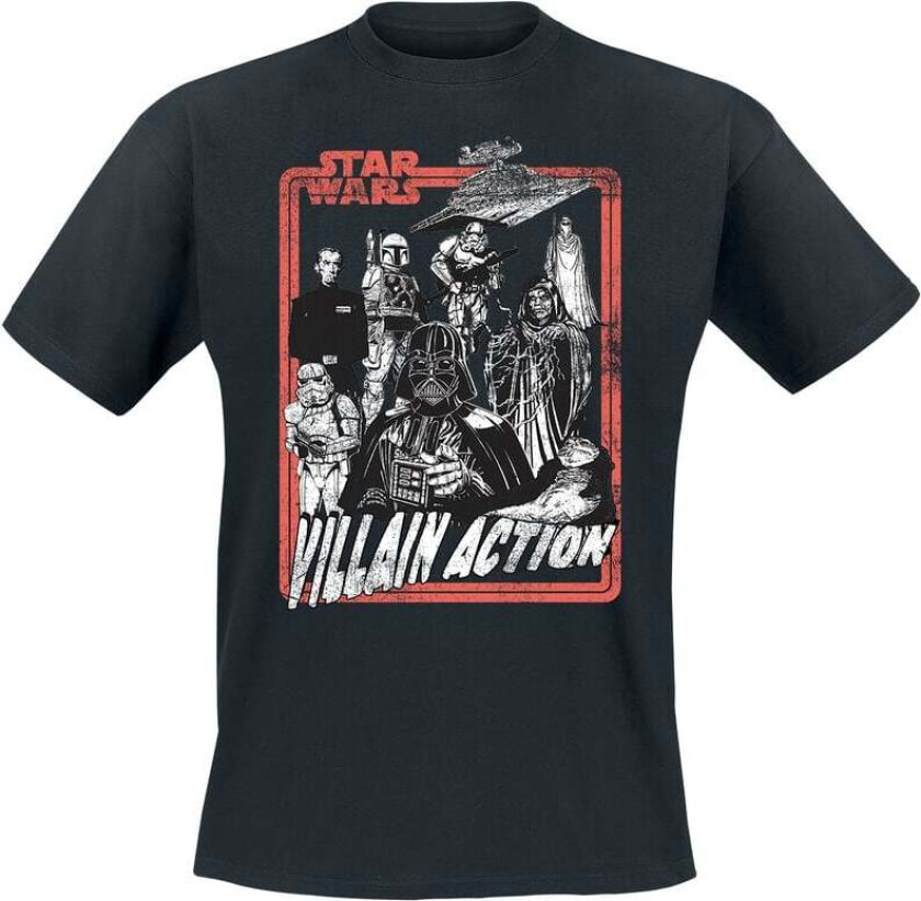 Disney T-skjorte - Villain Action - M til XXL - Herrer - svart