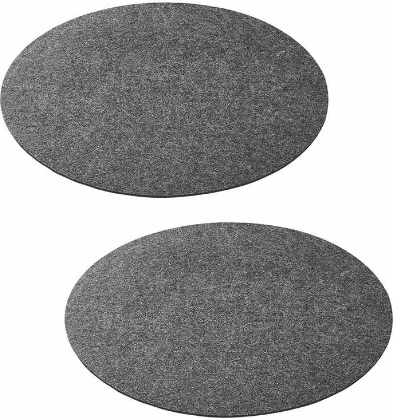 Bordbrikke Rund, 35cm, Gr?? - 2 pk