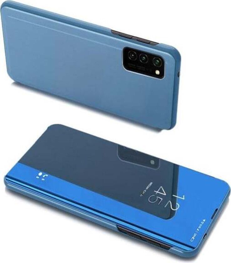 Clear View Case Flip Cover for Samsung Galaxy A03s (166.5) Blue