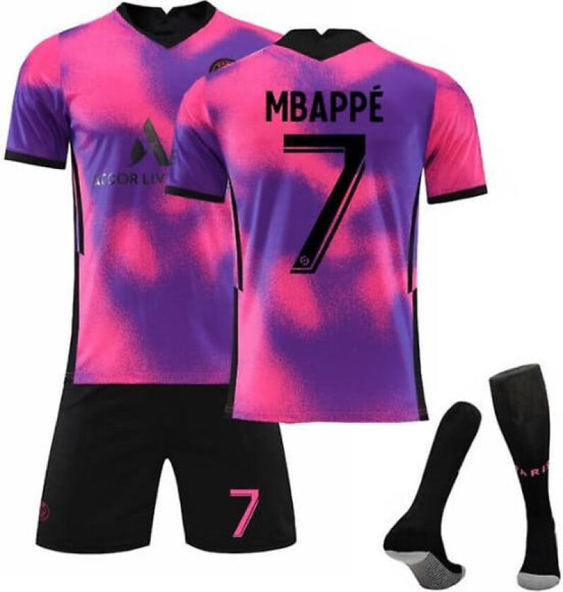 IC Fotballsett Fotballtrøye Treningstrøye CNMR C Mbappe barn 24(130-140cm)